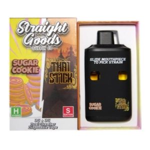 Sugar Cookie Thai Stick Vape by Straight Goods dual chamber rechargeable disposable vape 6G
