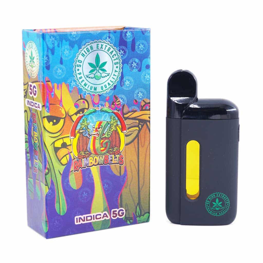 So High Extracts Rainbow Belts Vape 5ml THC Premium Rechargeable Disposable Vape