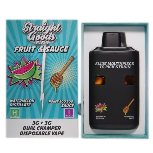 Straight Goods Dual Chamber Watermelon Honey Boo Boo Vape 6 Gram Rechargeable Disposable Vape