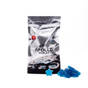 Apollo Edibles – Blue Raspberry Shooting Stars 3000mg THC Indica