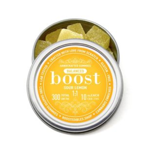 Boost Edibles Gummy 1:1 Sour Lemon (300mg)