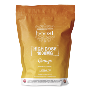 Boost THC High Dose – Orange 1000mg Gummies