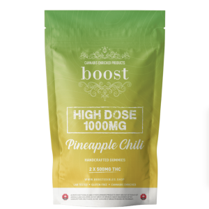 Boost THC High Dose – Pineapple Chili 1000mg Gummies