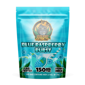 Golden Monkey Extracts THC Drink Mix – Blue Raspberry Burst (150mg)