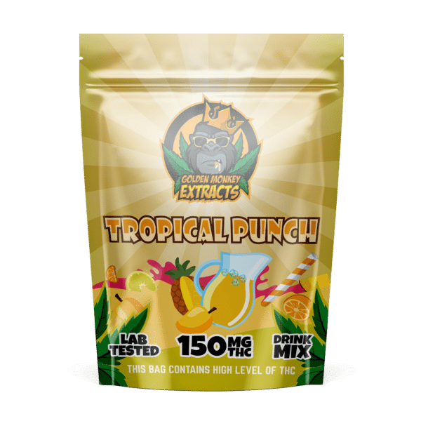 Golden Monkey Extracts THC Drink Mix – Tropical Punch (150mg)