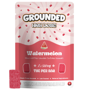 Grounded High Dose Bricks – Watermelon 500mg Gummies