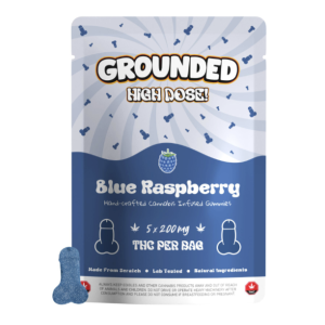 Grounded High Dose Cocks – Blueberry Raspberry 1000mg Gummies