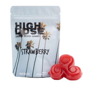 High Dose – Strawberry THC Gummies (500mg)
