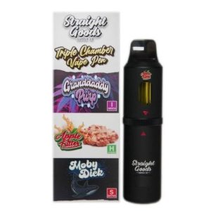 Straight Goods Triple Chamber Vape Grand Daddy Purp Apple Fritter Moby Dick 9g disposable THC vape