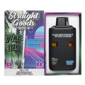 Straight Goods Pine Tar Mazar Kush Vape LCD Dual Chamber 6 Gram Disposable