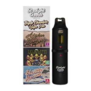 Straight Goods Triple Chamber Vape Afghan Hashish Lemonatti Blonde Moroccan 9 Gram Disposable Vape
