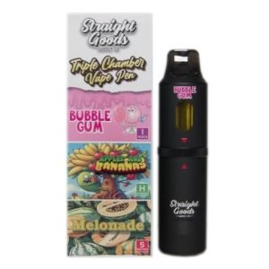 Straight Goods Triple Chamber Vape Bubble Gum Apples and Banana Melonade 9 Gram Disposable Vape