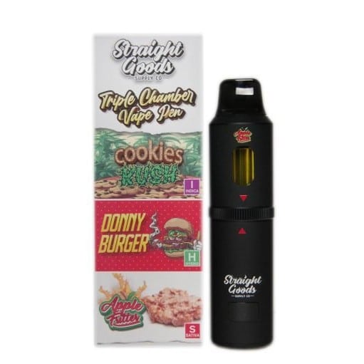 Cookies Kush Triple Vape Straight Goods 9 Gram Disposable Vape with Donny Burger and Apple Fritter