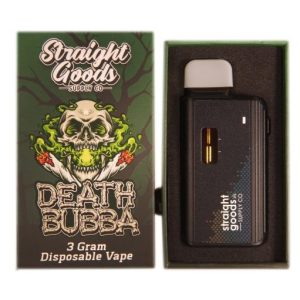 Straight Goods Supply Co Death Bubba Disposable Vape 3 Gram Indica cannabis vape Europe