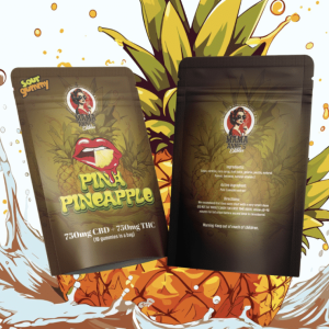 Mama Anne’s Edibles – Pina-Pineapple Gummy – 1:1 (750mg CBD + 750mg THC)