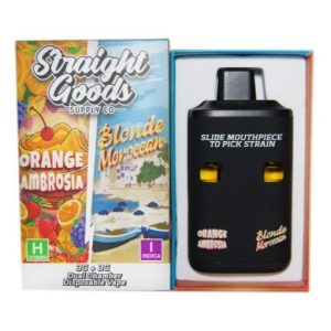 Orange Ambrosia Vape Blonde Moroccan Vape Orange Ambrosia Blonde Moroccan Vape Straight Goods Straight Goods LCD Vape Straight Goods Dual Chamber Vape LCD Screen Vape Dual Chamber Disposable Vape 6 Gram Vape Rechargeable Vape Premium Cannabis Vape Hash Vape Cannabis Oil Vape Disposable THC Vape EU Terpene Rich Vape