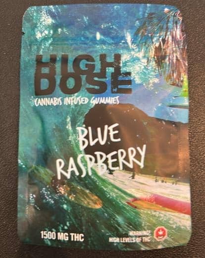 High Dose – Blue Raspberry THC Gummies (1500mg)